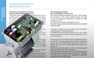 Caract&eacute;ristiques &eacute;lectriques moteurs