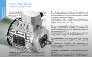 Caract&eacute;ristiques techniques moteurs &eacute;lectriques